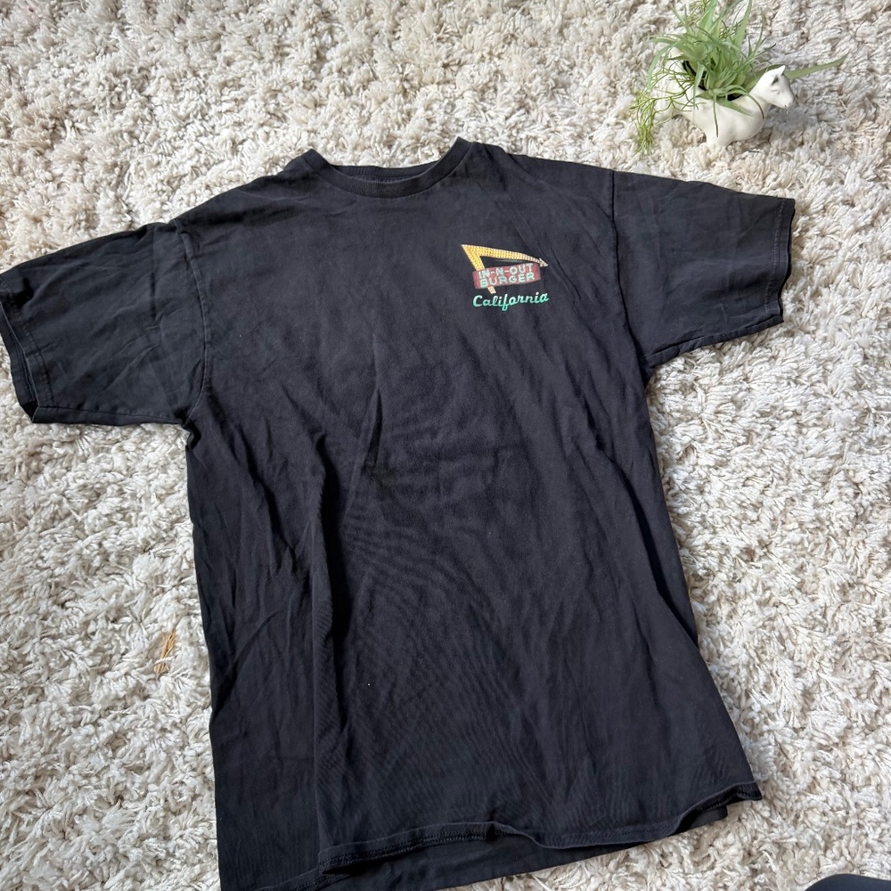 California in-N-Out Burger, California collectible Graphic Black Tee casual styl